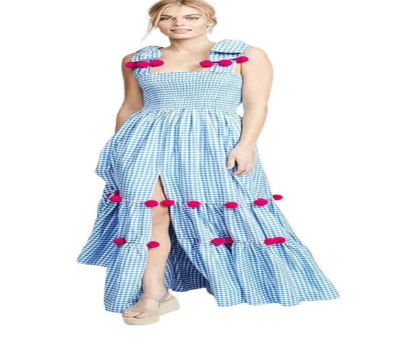 Dresses_For_Women_||_Western_Dresses_For_Women_||_Dress_For_Women_||_Dresses_Blue_Checked