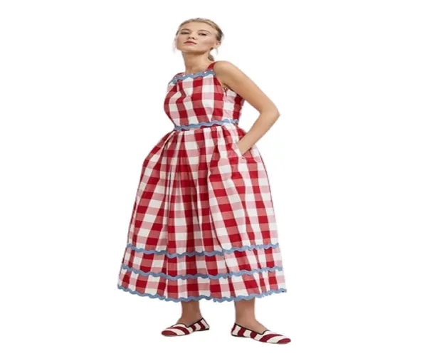 Dresses_For_Women_||_Western_Dresses_For_Women_||_Dress_For_Women_||_Dresses_Red_Checked
