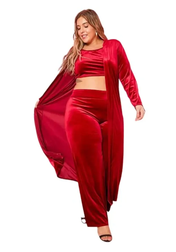 _Regular_Fit_Velvet_Track_Suit_For_Women_Stylish_Ladies_Track_Suit_For_Sports_Wear,_Nightwear,_Jogging,_Daily_Use,_Gym_Wear_Red