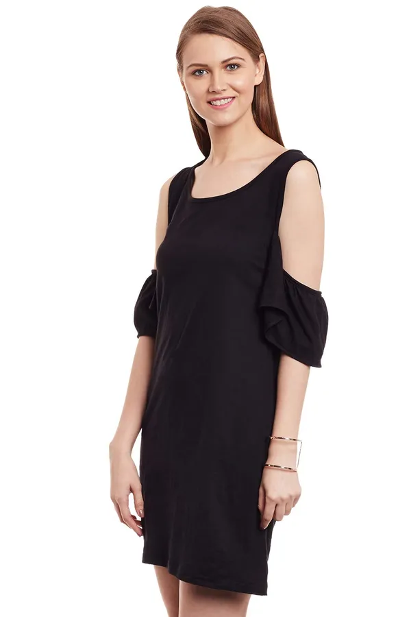 Tunic_Dress_With_Off_Shoulder_Sleeves_For_Women/Girls
