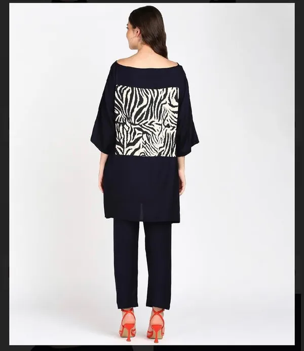 Women_Co-Ord_Set_(Navy_Blue_Plain_Cotton_Shirt_&_Waist_Pant_Set)