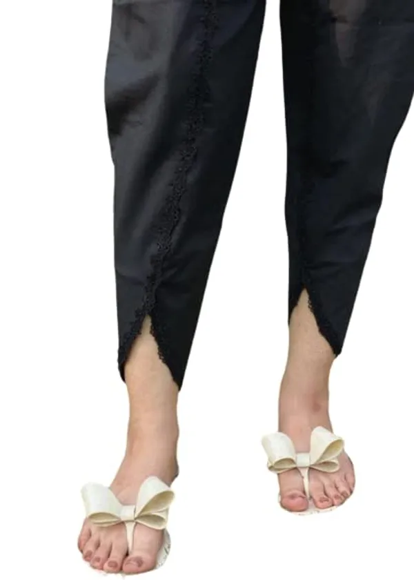Women'S_Balck_Tulip_Pants_With_Lace_Details_|_Black_|