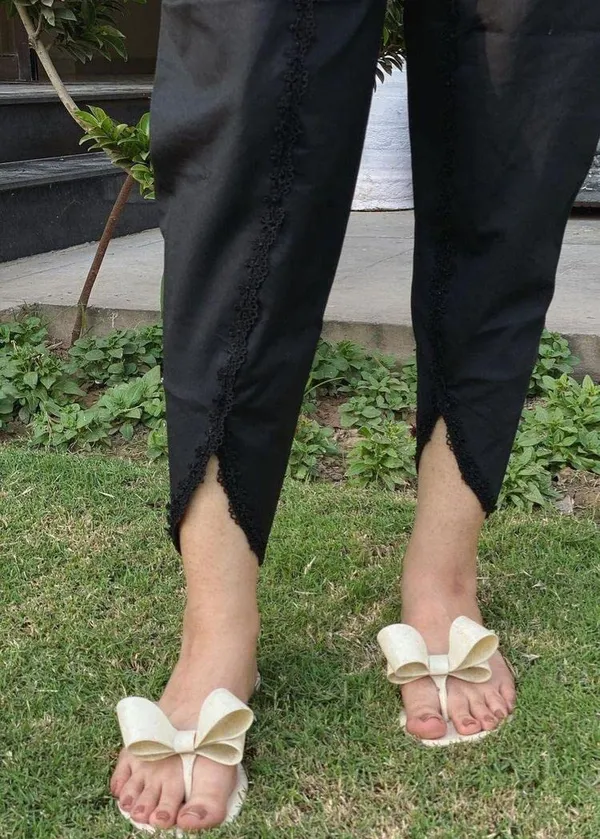 Women'S_Balck_Tulip_Pants_With_Lace_Details_|_Black_|