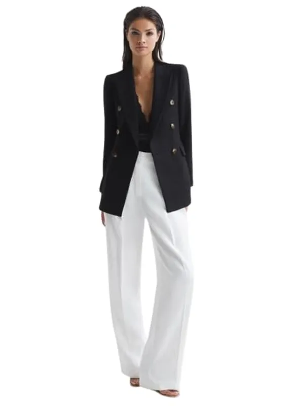 Women'S_Co-Ord_Set_Twill_Lycra/Cotton'S_Long_Sleeve_Shirt_And_Full_Length_Trouser_Pant_Western_Dress(Black)