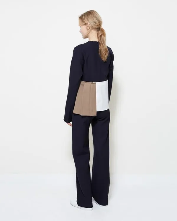 Women'S_Co-Ord_Set_(Navy_Blue_Plain_Cotton_Shirt_&_Waist_Pant_Set)