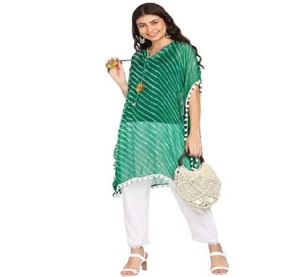_Women'S_Cotton_Co-Ord_Set,_Straight_Kurti_With_Pant_Green