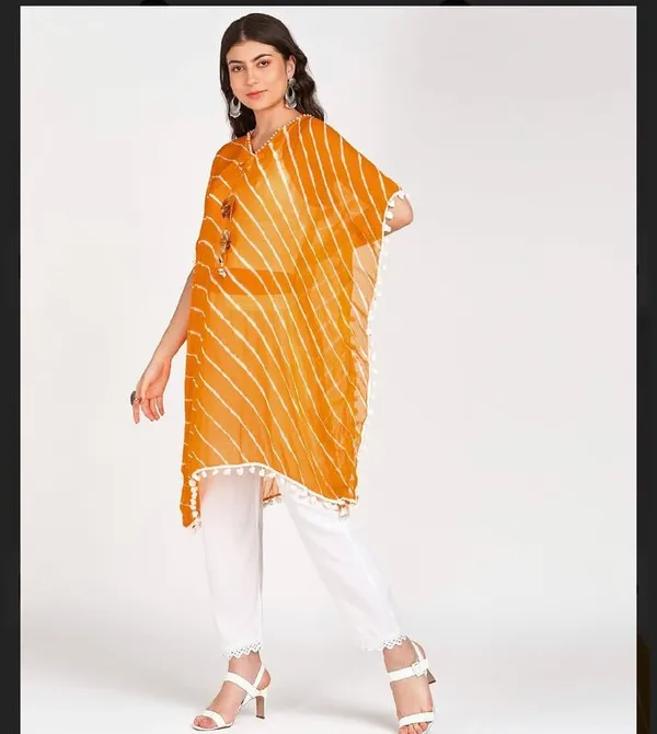 _Women'S_Cotton_Co-Ord_Set,_Straight_Kurti_With_Pant_Oranage