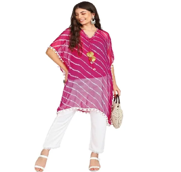 _Women'S_Cotton_Co-Ord_Set,_Straight_Kurti_With_Pant_Pink