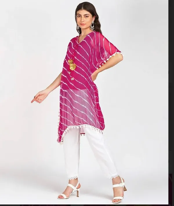 _Women'S_Cotton_Co-Ord_Set,_Straight_Kurti_With_Pant_Pink