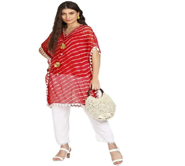 _Women'S_Cotton_Co-Ord_Set,_Straight_Kurti_With_Pant_Red