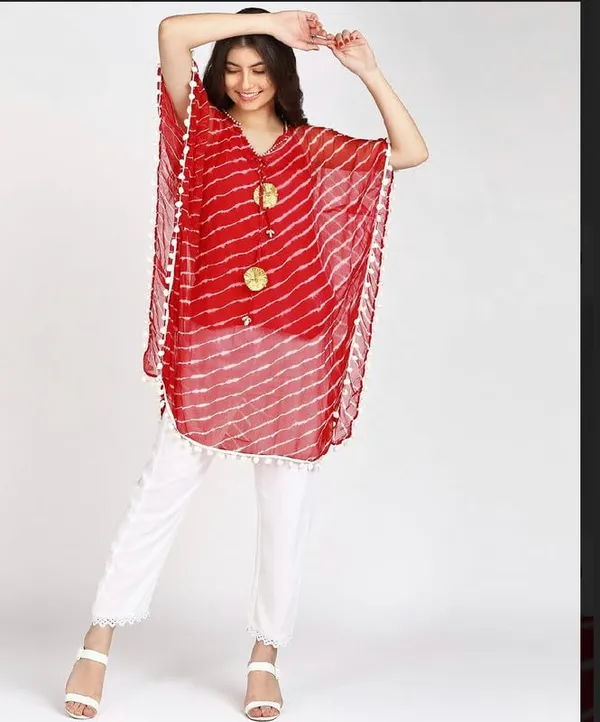 _Women'S_Cotton_Co-Ord_Set,_Straight_Kurti_With_Pant_Red