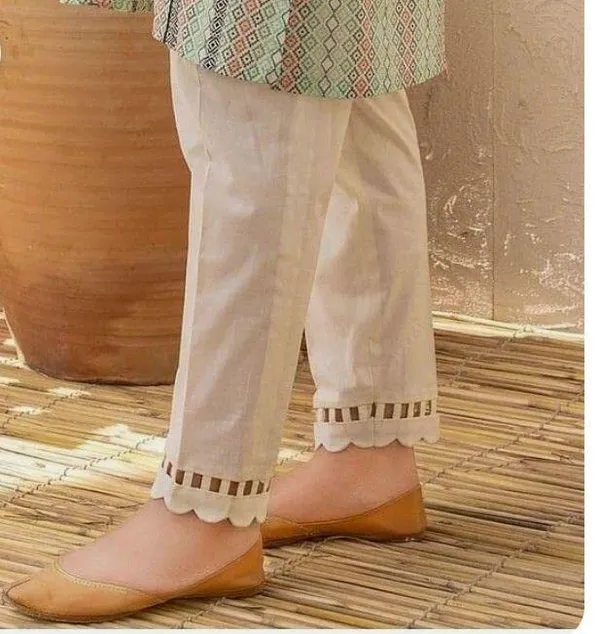 Women'S_Cotton_Cutwork_Pants_|_White_|