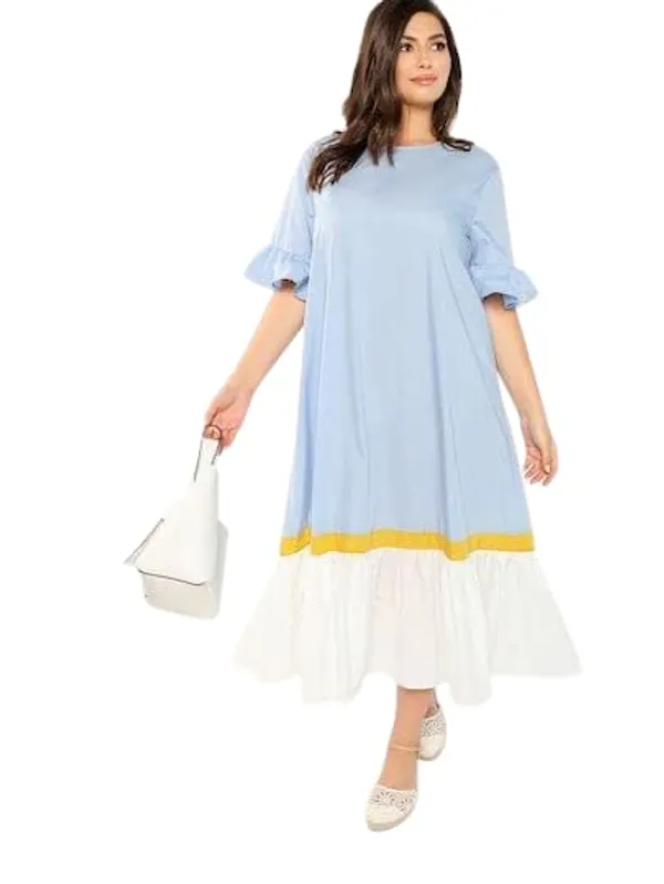 Women'S_Cotton_Dress_|_Hand_Wash_|_Solid_|_Blue_|_|2021-157