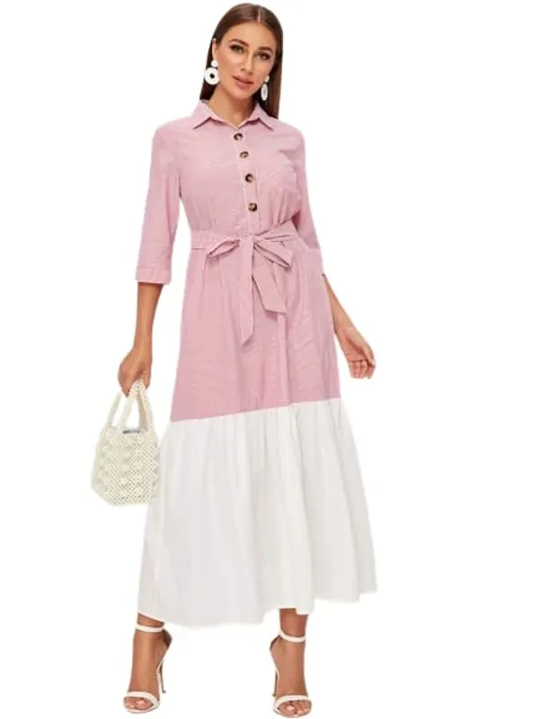 Women'S_Cotton_Dress_|_Hand_Wash_|_Solid_|_Pink_|_|2021-156