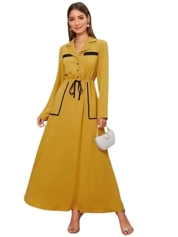 Women'S_Cotton_Dress_|_Hand_Wash_|_Solid_|_Yellow_|_|2021-167