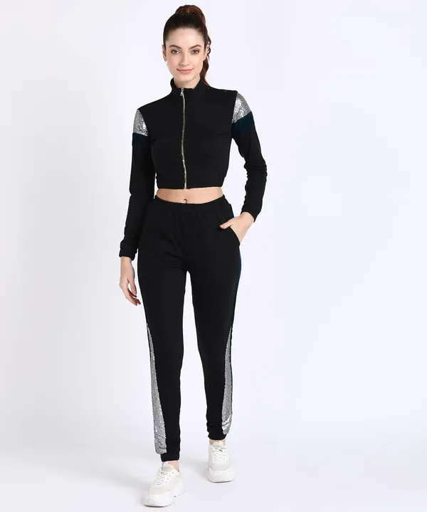 Women'S_Cotton_Jersy_Track_Suit_(Black/Silver)_(202135)