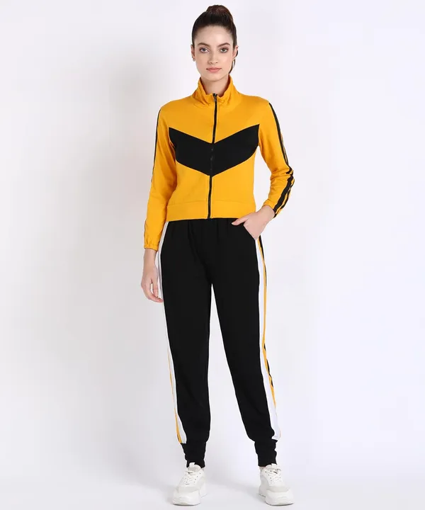 Women'S_Cotton_Jersy_Track_Suit_(Yellow/Multi)_(202134)