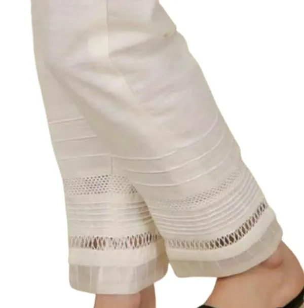 Women'S_Cotton_Lycra_Lace_Detail_Pants_|_White_|