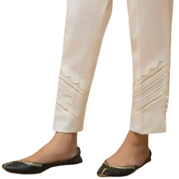 Women'S_Cotton_Lycra_Scalpling_And_Lace_Details_Pants_|_White_|