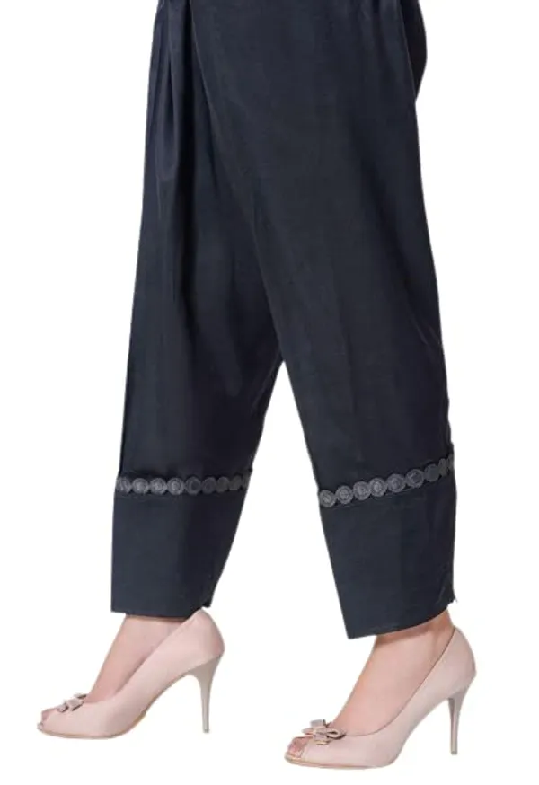 Women'S_Cotton_Salwar_Pants_With_Lace_Details_|_Black_|