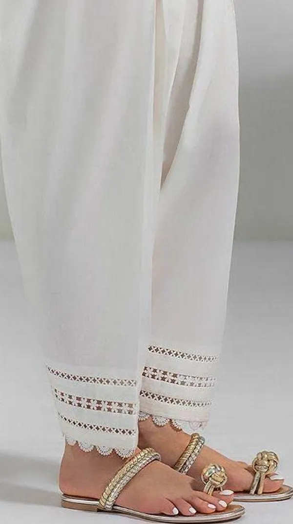 Women'S_Cotton_Salwar_Pants_With_Lace_Details_|_White_|