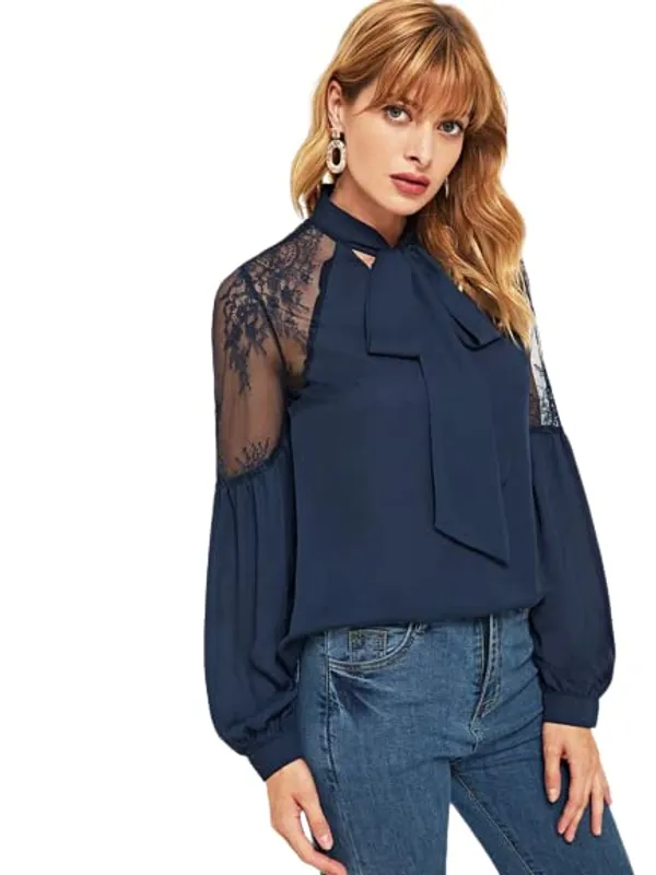 Women'S_Cotton_Shirt_|_Hand-Wash_|_Regular_Fit_|_Navy_Blue_|_2021-107