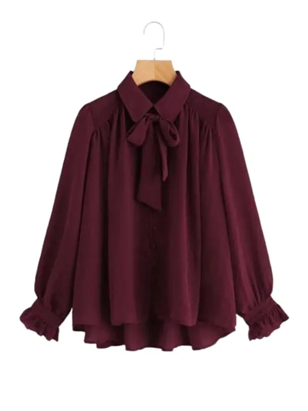 Women'S_Cotton_Shirt_|_Hand-Wash_|_Regular_Fit_|_Wine/Maroon_|_2021-90