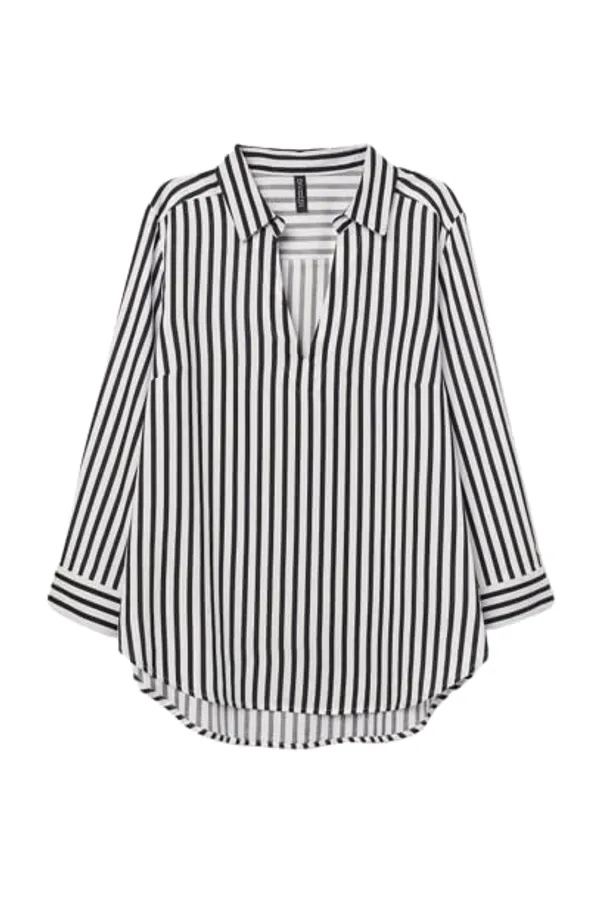 Women'S_Cotton_Shirt_|_Hand_Wash_|_Solid_|_Black/White_Stripe_|_|2021-137