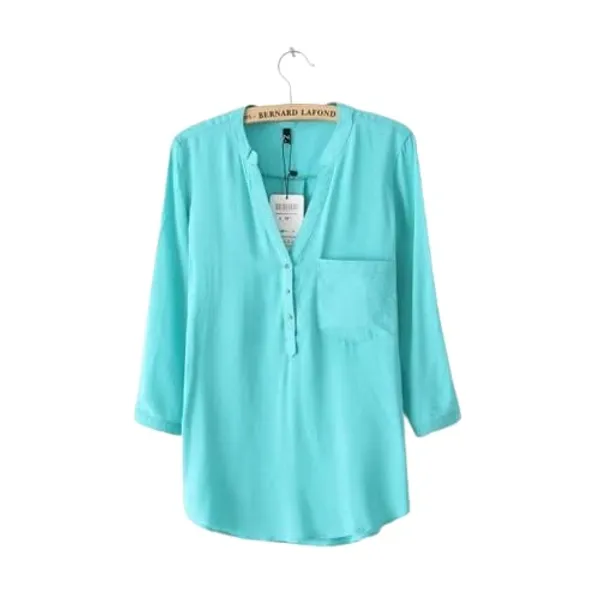 Women'S_Cotton_Shirt_|_Hand_Wash_|_Solid_|_Blue_|_|2021-127