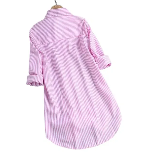 Women'S_Cotton_Shirt_|_Hand_Wash_|_Solid_|_Pink_Stripe_|_|2021-132