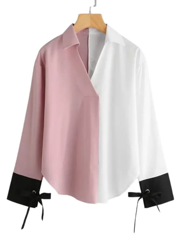 Women'S_Cotton_Shirt_|_Hand_Wash_|_Solid_|_White/Pink_|_|2021-140