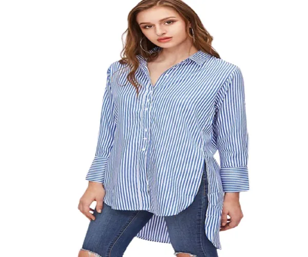 Women'S_Cotton_Straight_Top_For_Women_Blue