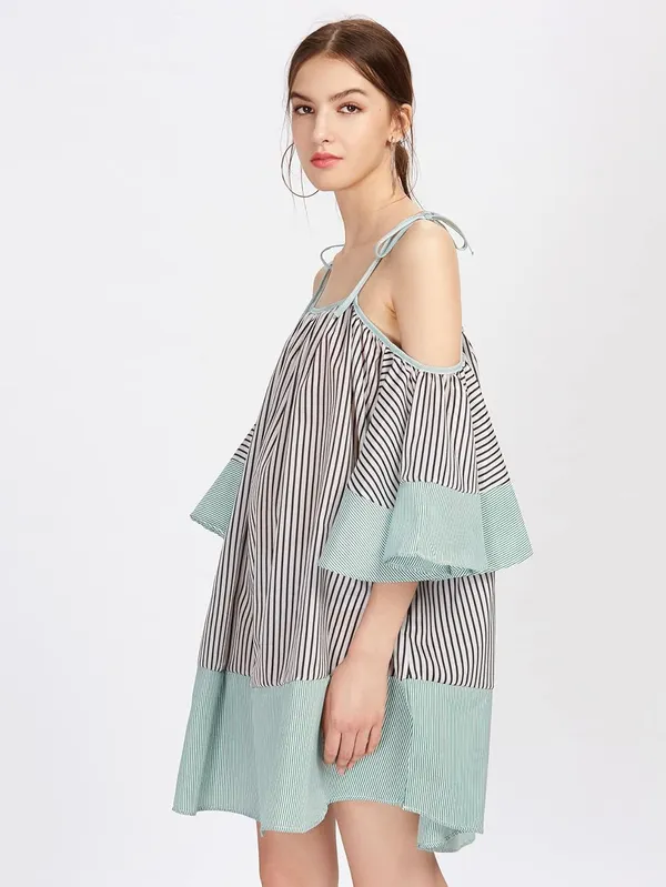 Women'S_Cotton_Stripsdress_(Black/White)_(103083)