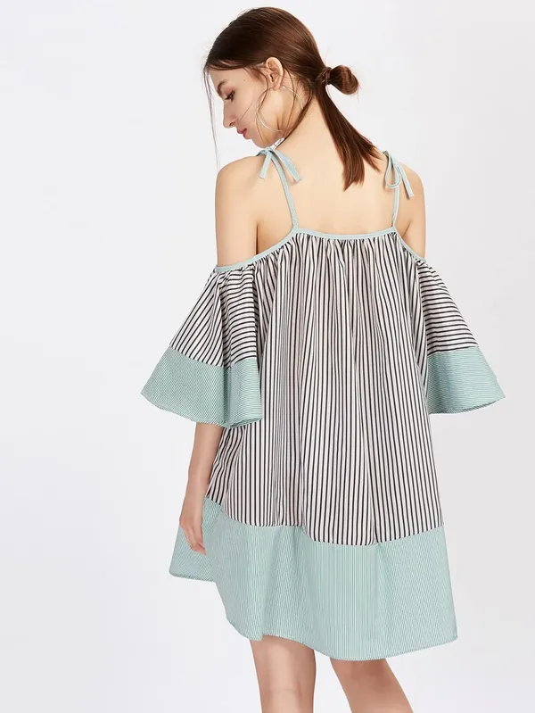Women'S_Cotton_Stripsdress_(Black/White)_(103083)