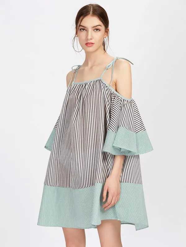 Women'S_Cotton_Stripsdress_(Black/White)_(103083)