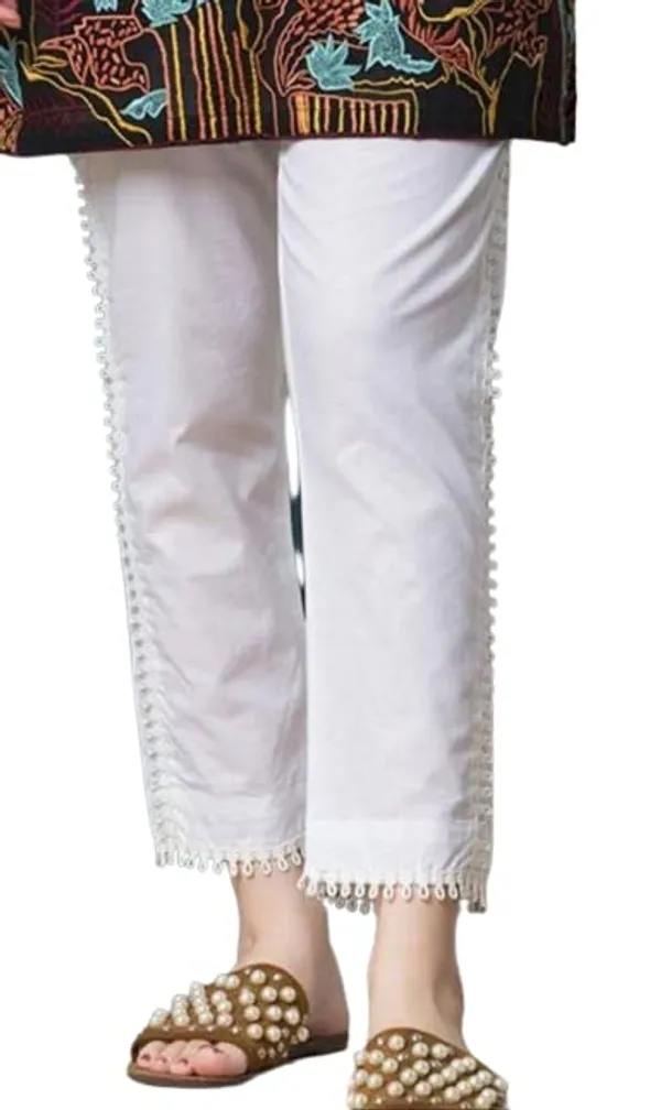 Women'S_Cotton_Lace_Detailspants_|_White_|