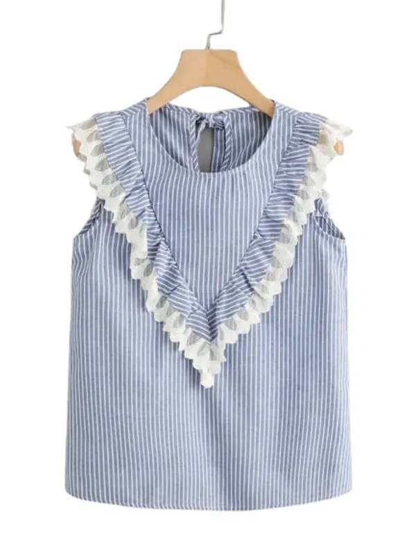 Women'S_Cotton_Top_|_Hand-Wash_|_Regular_Fit_|_Blue_Stripe_|_2021-81