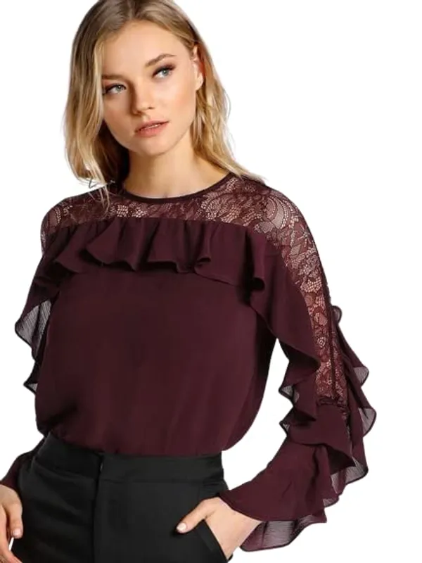 Women'S_Cotton_Top_|_Hand-Wash_|_Regular_Fit_|_Maroon/Wine_|_2021-110