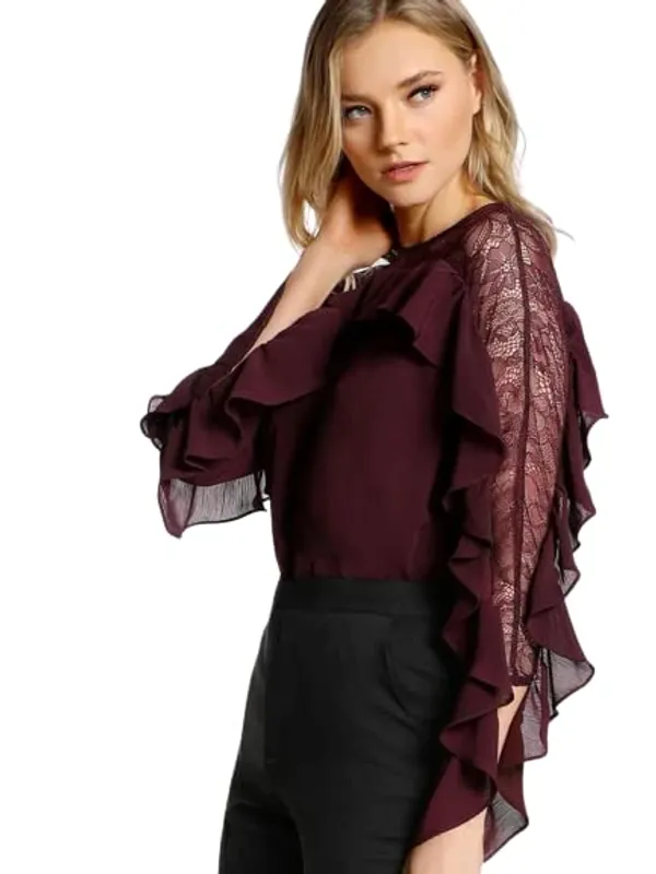 Women'S_Cotton_Top_|_Hand-Wash_|_Regular_Fit_|_Maroon/Wine_|_2021-110