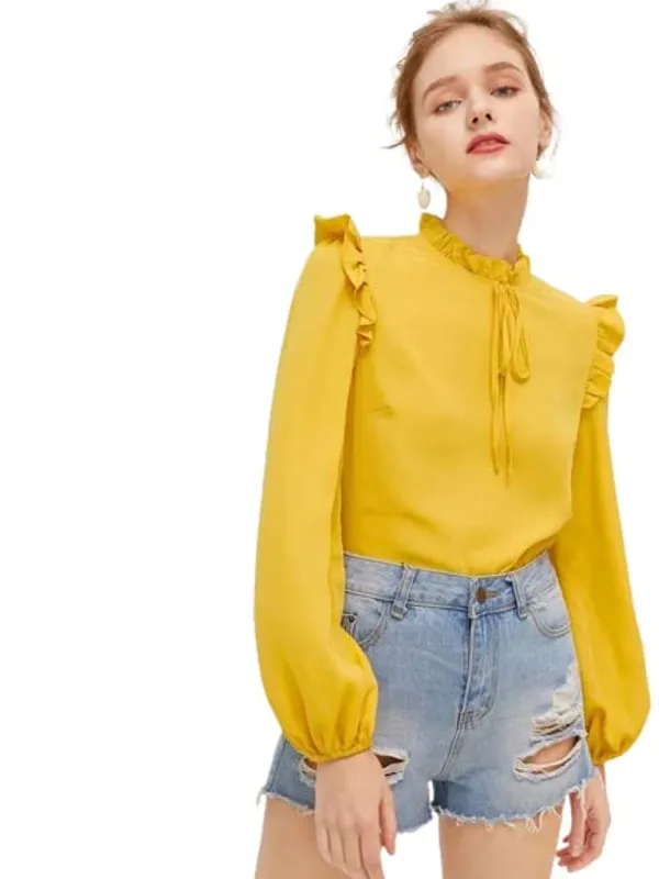 Women'S_Cotton_Top_|_Hand-Wash_|_Regular_Fit_|_Mustard_|_2021-80