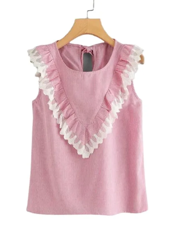 Women'S_Cotton_Top_|_Hand-Wash_|_Regular_Fit_|_Red_Stripe_|_2021-77
