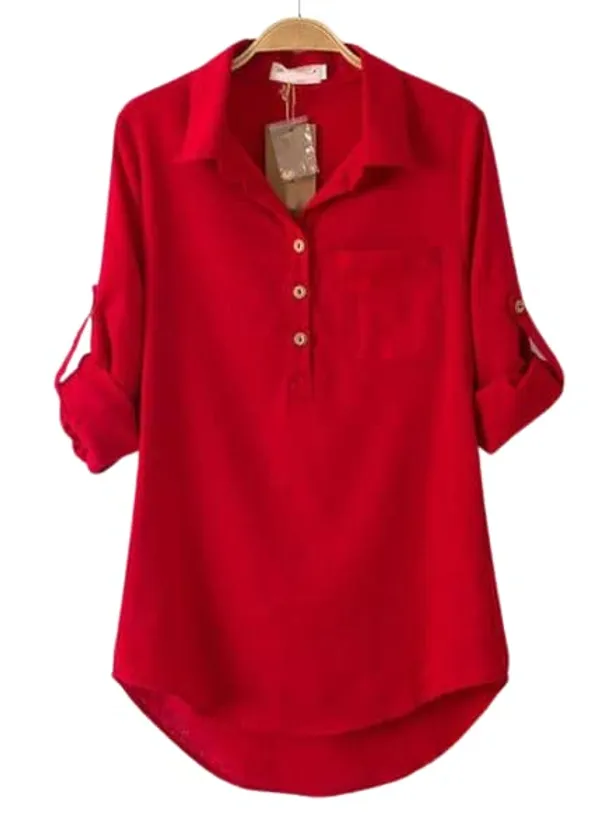 Women'S_Cotton_Top_|_Hand-Wash_|_Regular_Fit_|_Red_|_2021-99