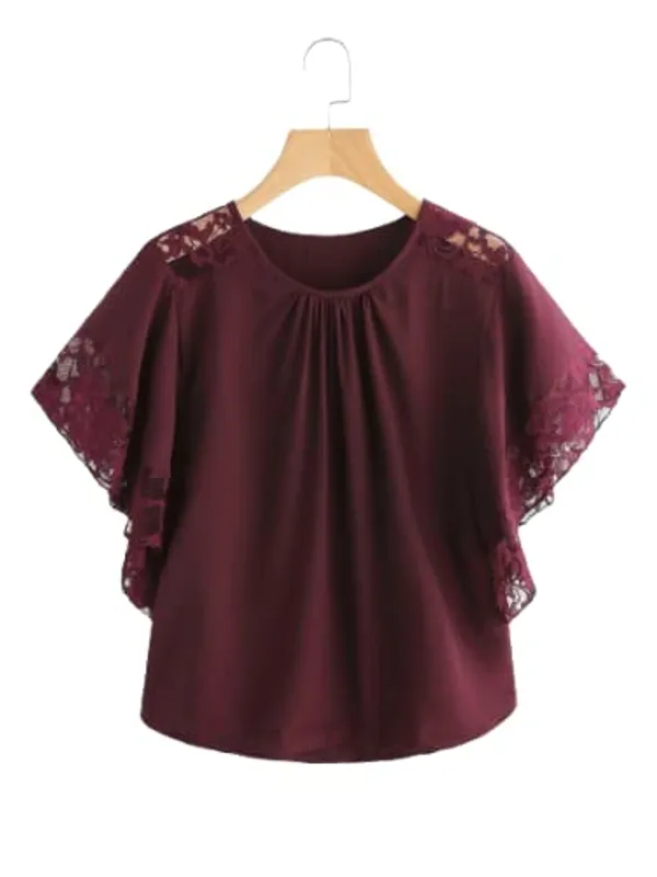 Women'S_Crepe/Rayontop_(Maroon)_(202996)