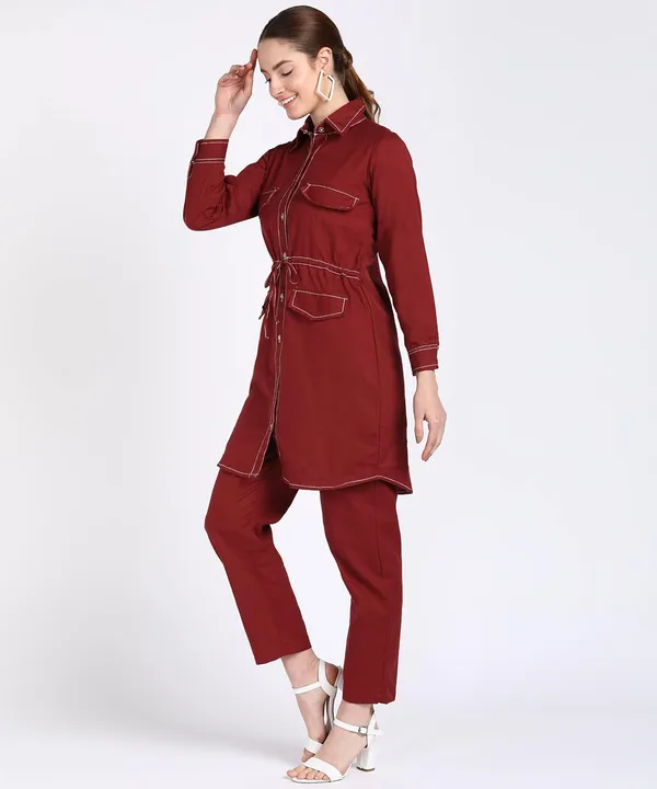 Women'S_Travel_Look_Tracksuit_With_Hand_Embroidery_Details_|_Maroon