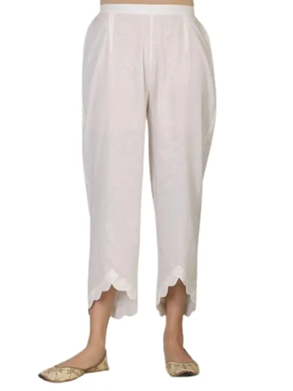 Women'S_White_Loose_Fit_Scalping_Hem_Pants_|_White_|