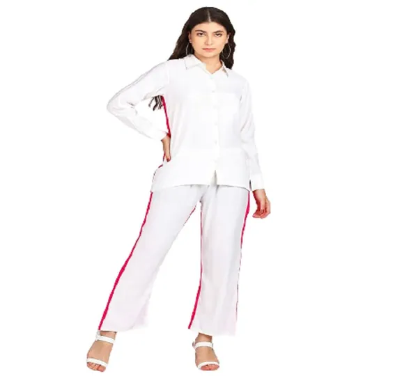 Women'S_Coord_Set_(Solid_Crepe_Tie-Up_Shirt_And_Bootcut_Pant_Set_White_&_Pink)