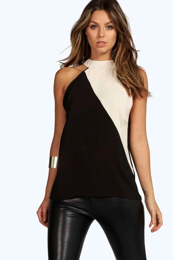 Women'S_Wear_Black/White_Top_|Cotton_Lycra_|_Casual_|_Regular_Fit_|_Black/White_|_208171