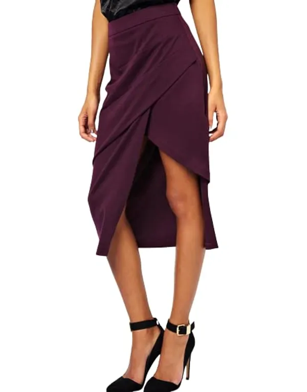 Women'S_Wear_Burgundy_Skirt_|_50337