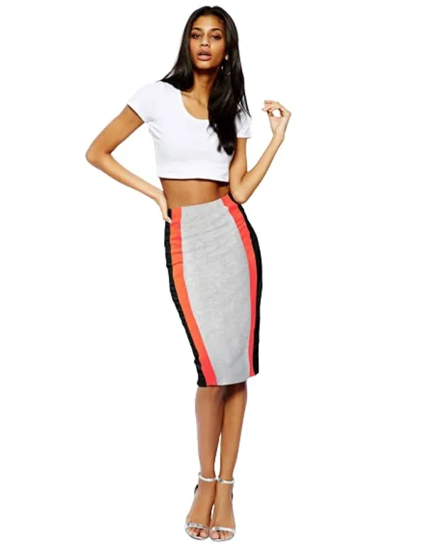 Women'S_Wear_Grey/Black/Red_Skirt_|_50370