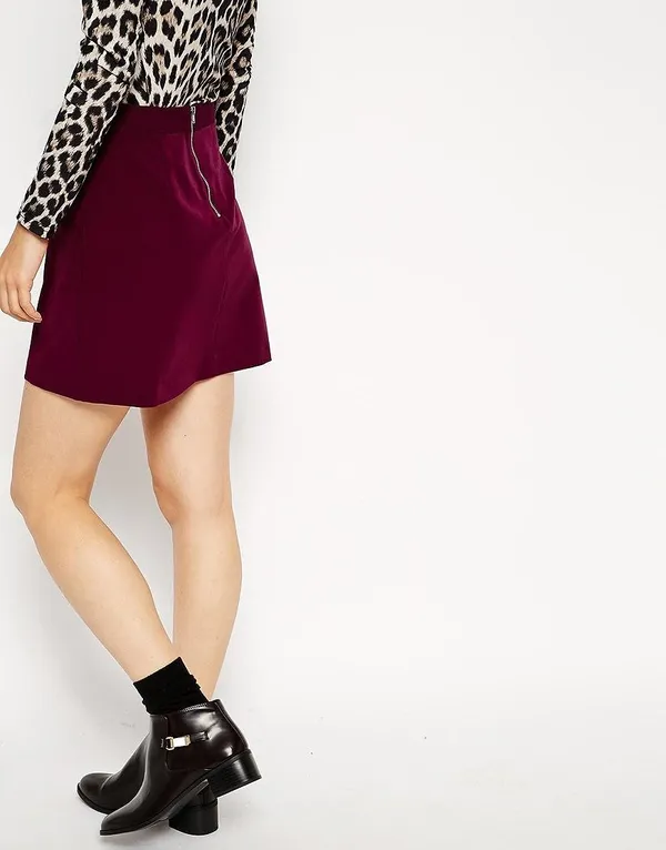 Women'S_Wear_Maroon_Skirt_|_50413